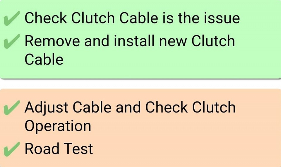 Lista de verificación para el reemplazo del embrague